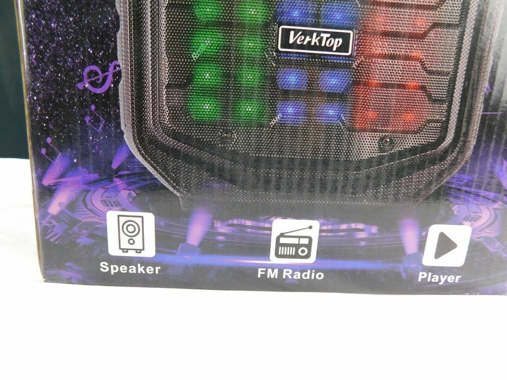 VerkTop Portable Speaker with Microphone - Black