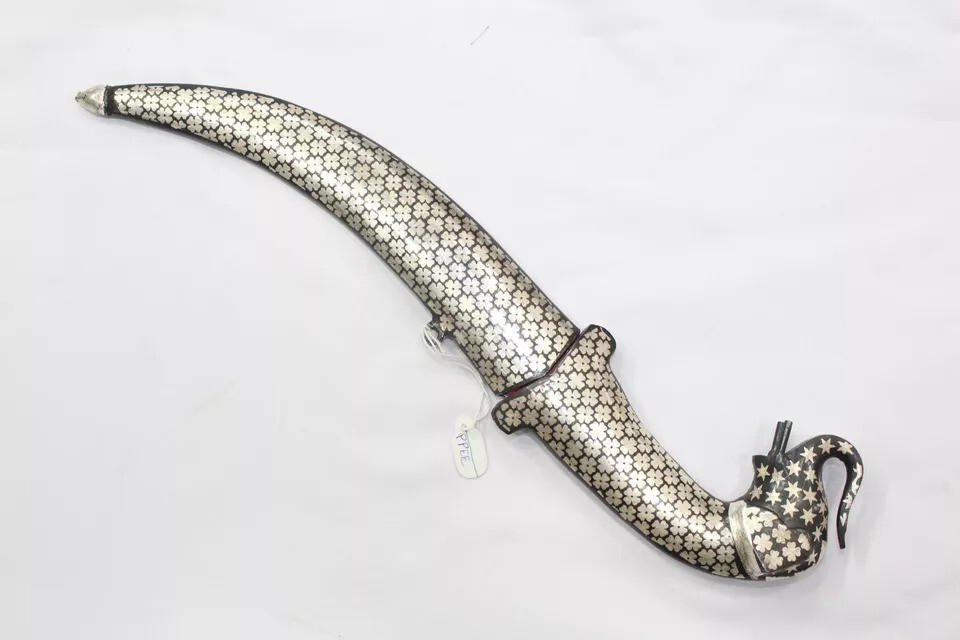 Dagger Knife Silver Koftgiri Wire Work Damacus Steel Blade Handle W01