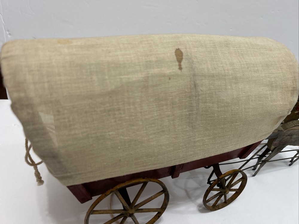 GIBBS GYPSY WAGON PULL TOY HORSE DRAWN COVERED WAGON