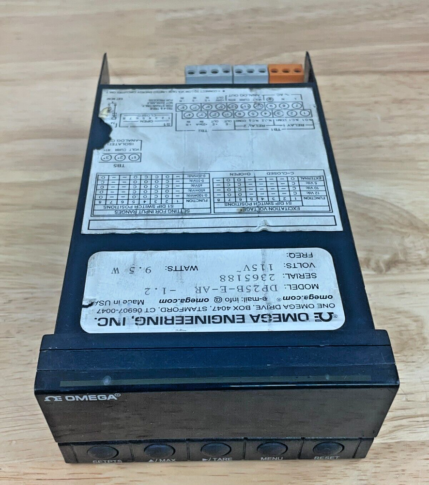 Omega Engineering DP25B-E-AR Process Panel Meter, Ver 1.2
