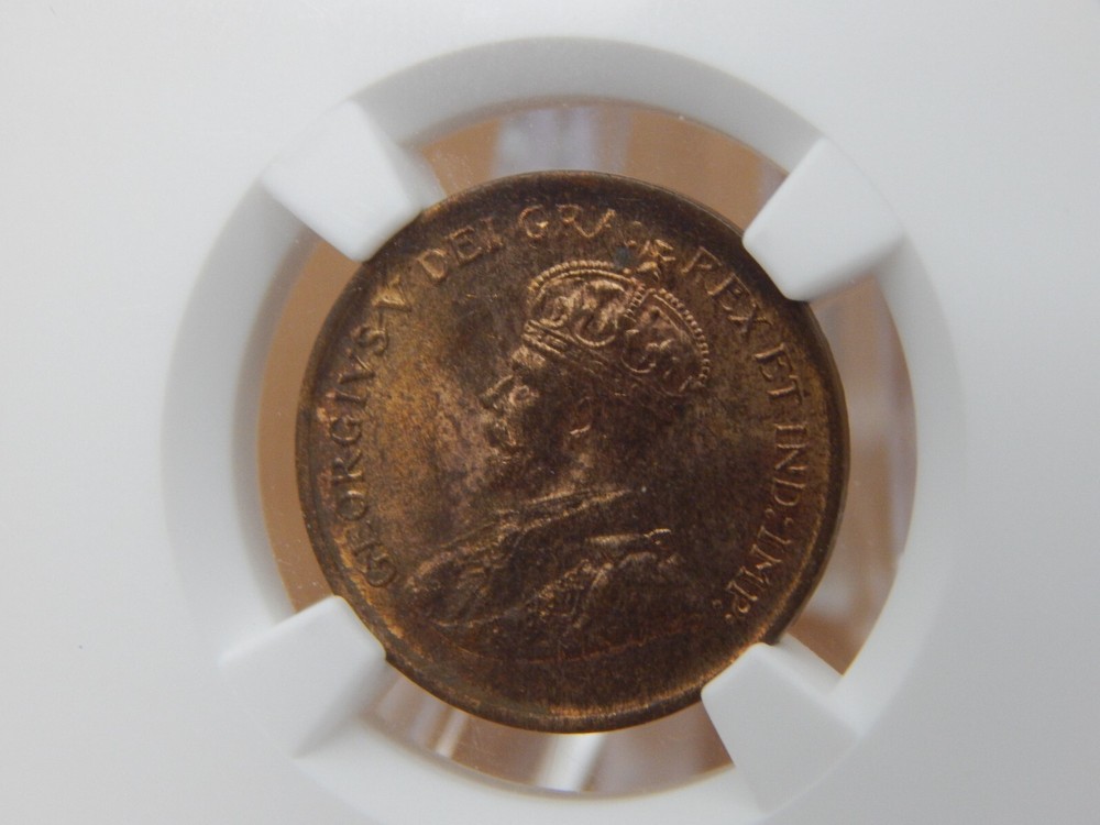 1928 Canada ONE CENT - NGC Graded MS 63 RB RED-BROWN (BT321)