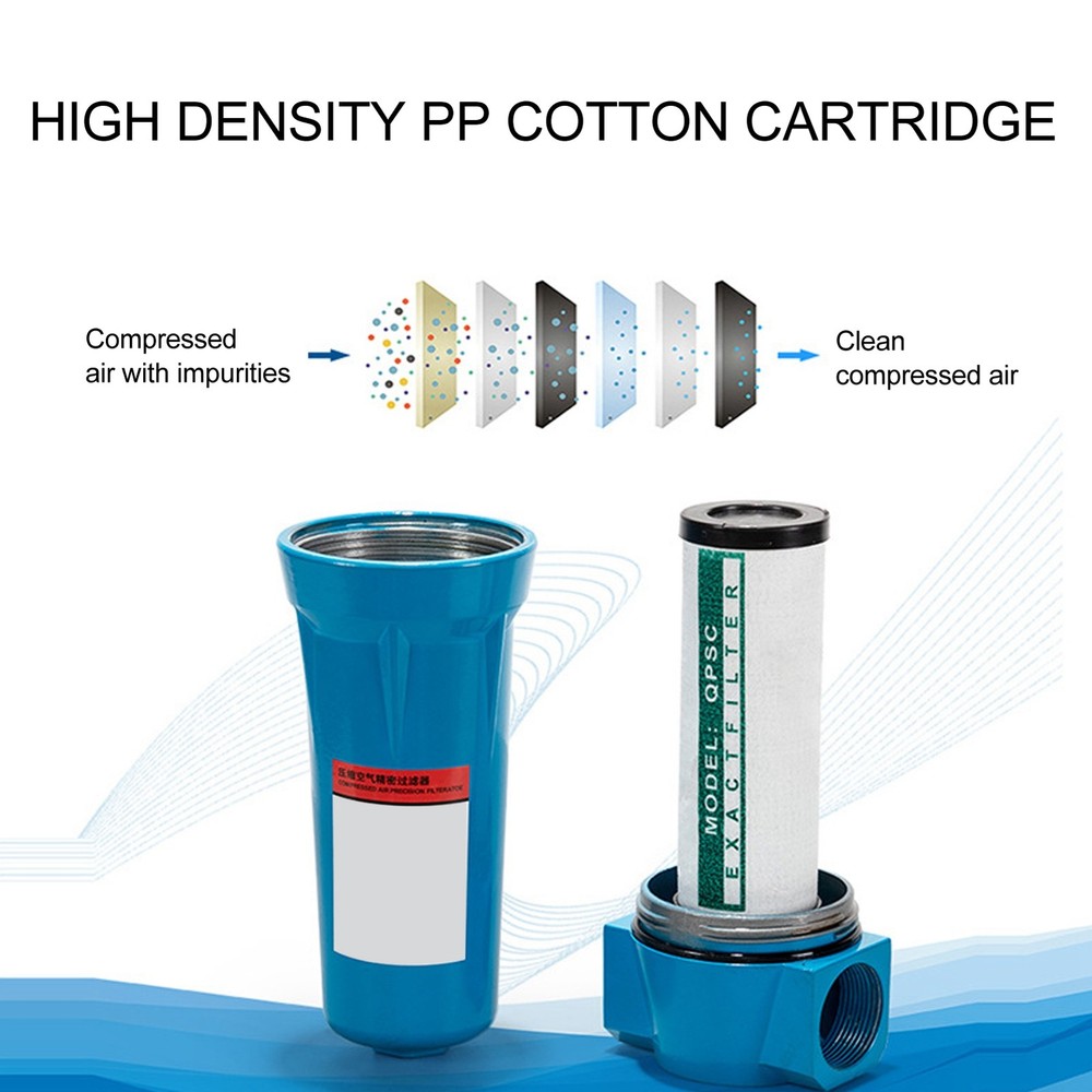 Clear Thread High Efficiency Compressed Dryer Air Filter For Safe Gas