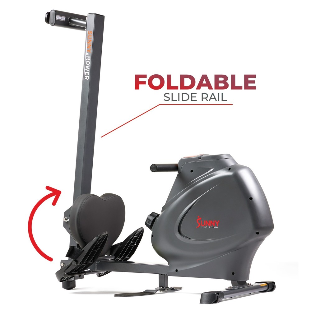 Sunny Health & Fitness Foldable Multi-Function Premium Magnetic Rowing Machine