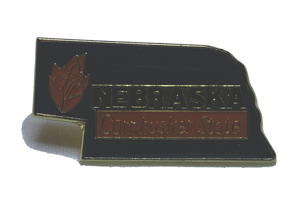 NEBRASKA STATE LAPEL PIN NEW