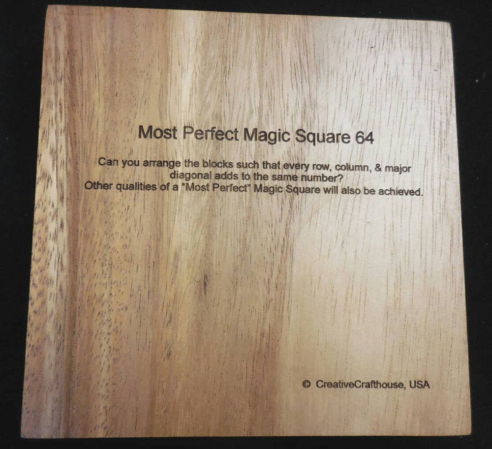 Most Perfect Magic Square 64 Math Puzzle