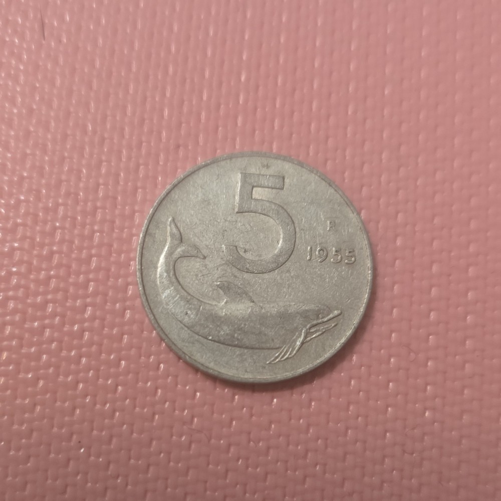Italy 5 Lire 1955 KM# 92