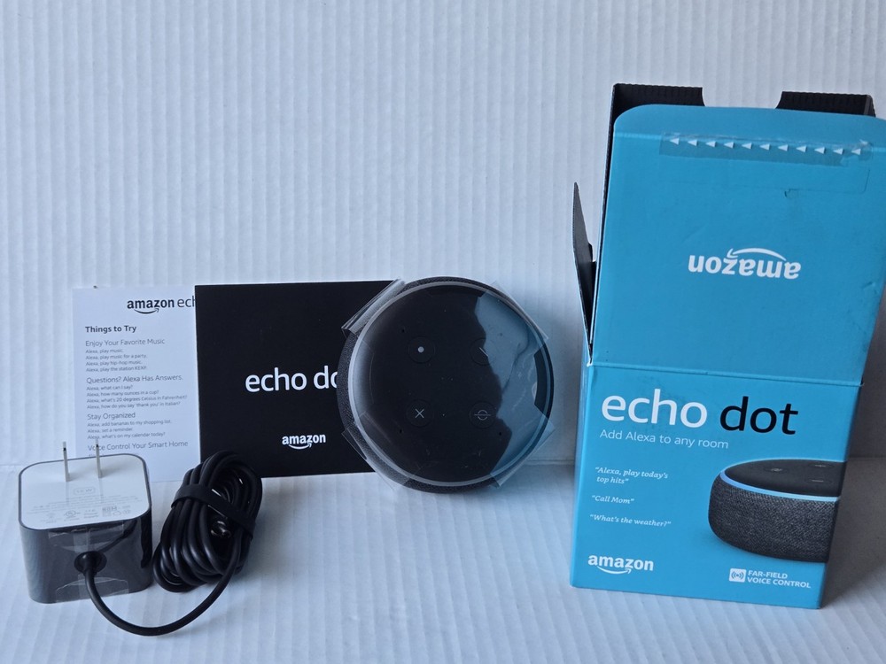 Amazon Echo Dot (3rd Generation) Smart Speaker - Charcoal -  Open Box