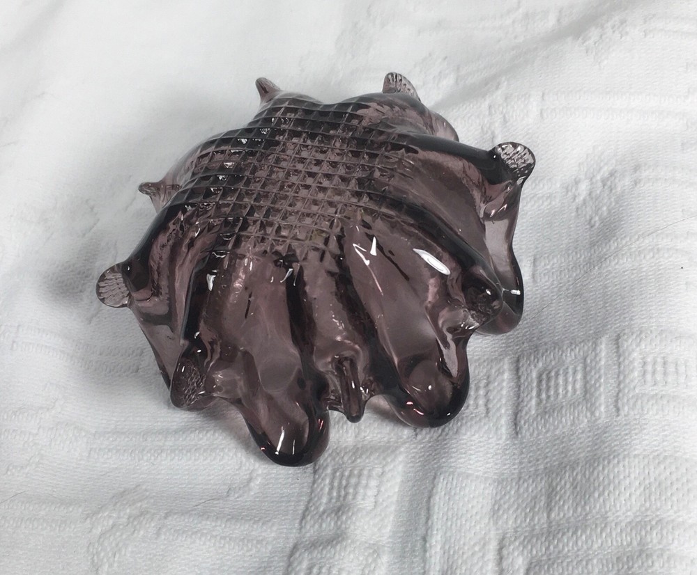 SMALL Amethyst ART GLASS dish
