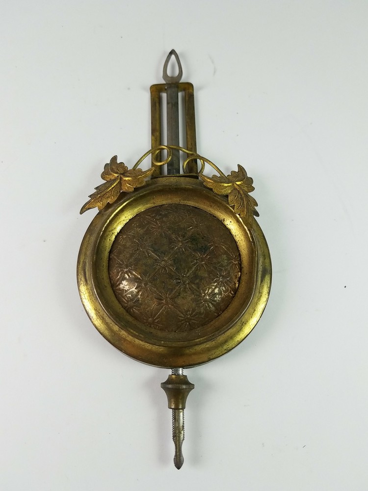 Clock Pendulum Weight Brass With Leaf Design
