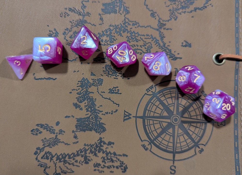 ✨Oracle's Gift✨ 7 Dice Set Poly RPG DnD Dungeons Dragons AD&D Pathfinder d20