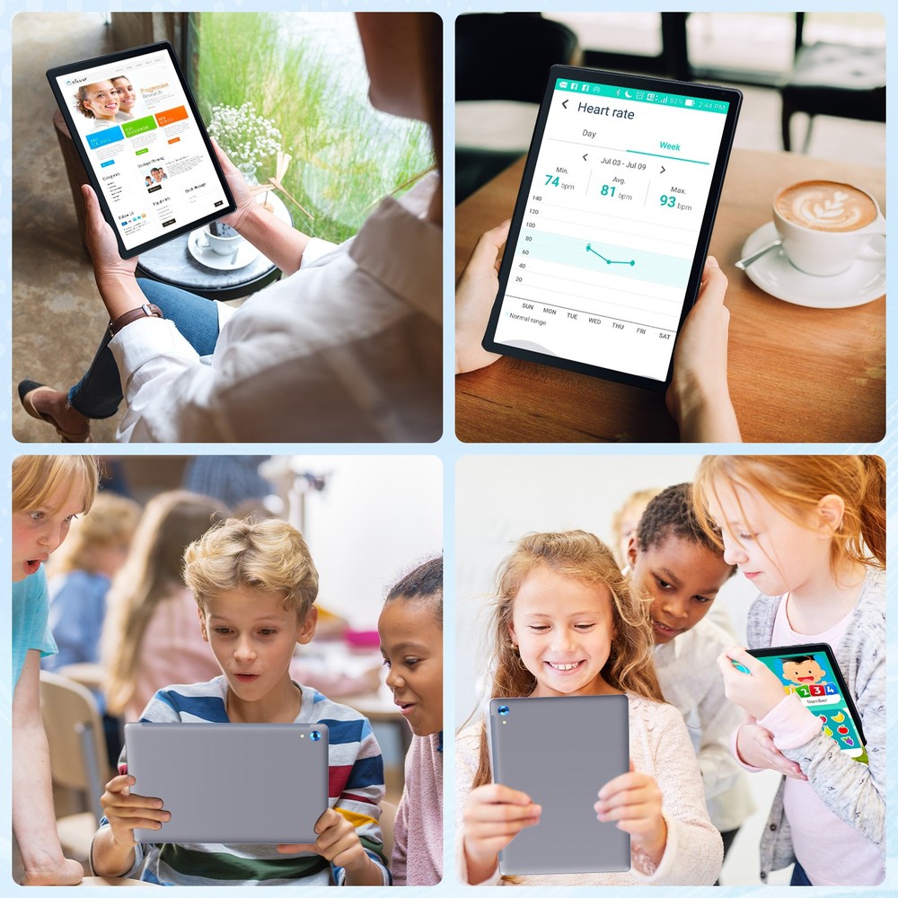 New 10.1" Android 15 Tablet 24+128GB IPS Touchscreen Octa-core Processor Wi-Fi