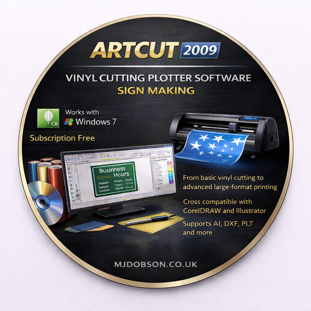 ARTCUT 2009 DVD | Professional Vinyl Cutter & Plotter Software for Sign Making
