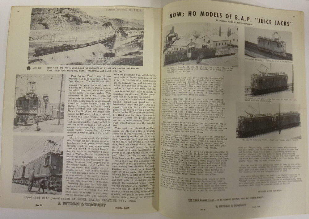 E. Suydam & Company 1956 Interurban Modeling Catalog