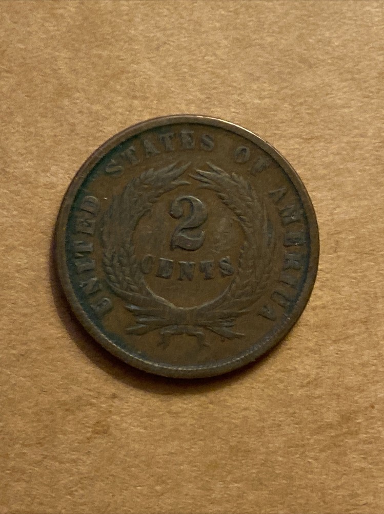 1864 2 Cent Piece AC￼3