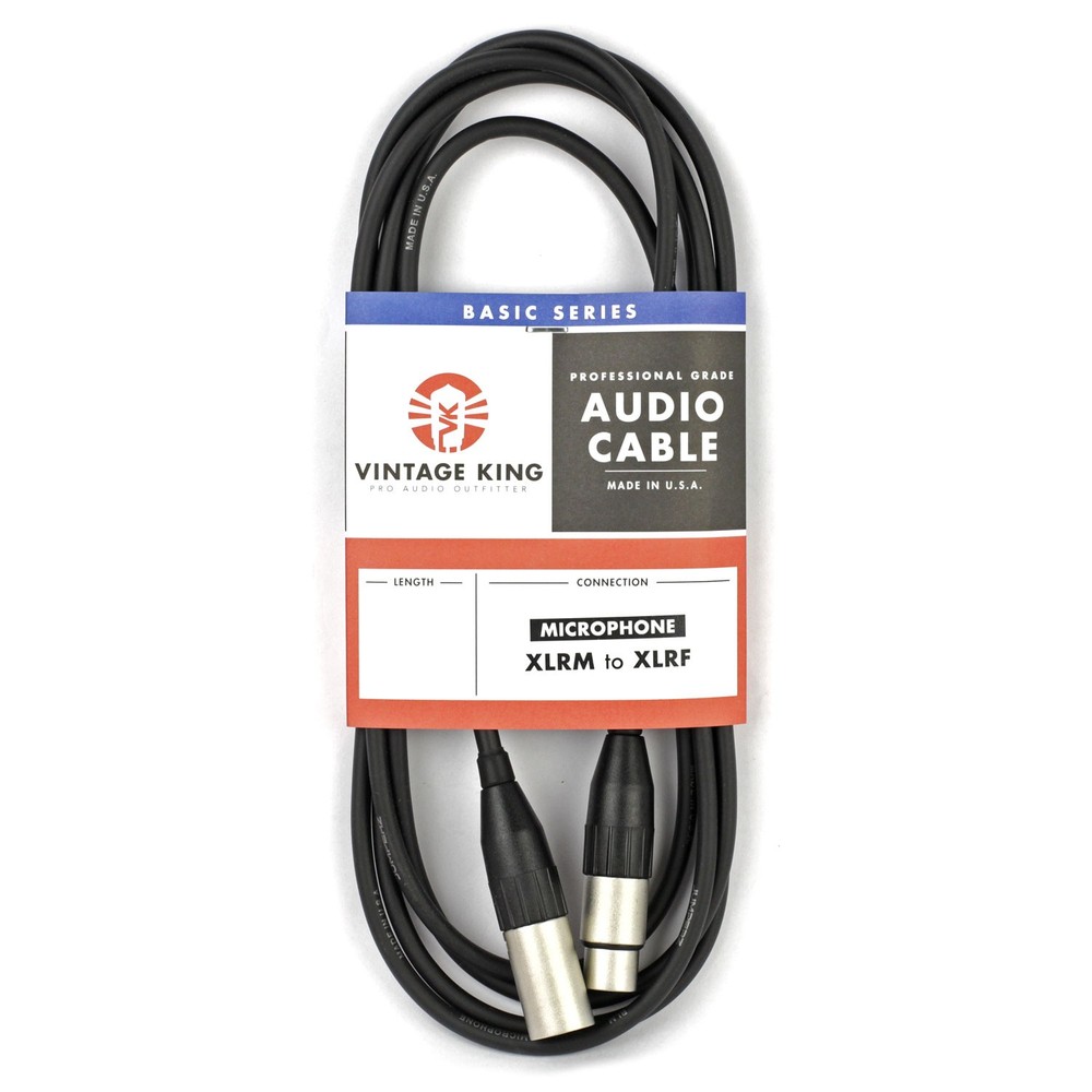 Vintage King Basic Series Microphone Cable - 1.5' (Demo Deal)