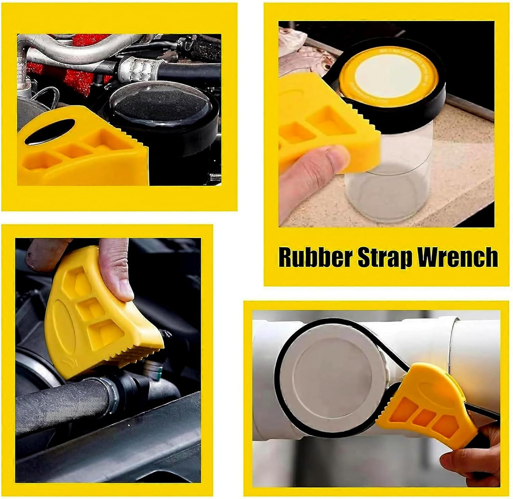 Adjustable Rubber Strap Wrench Set - 2-Pack Heavy-Duty Non-Slip Tool