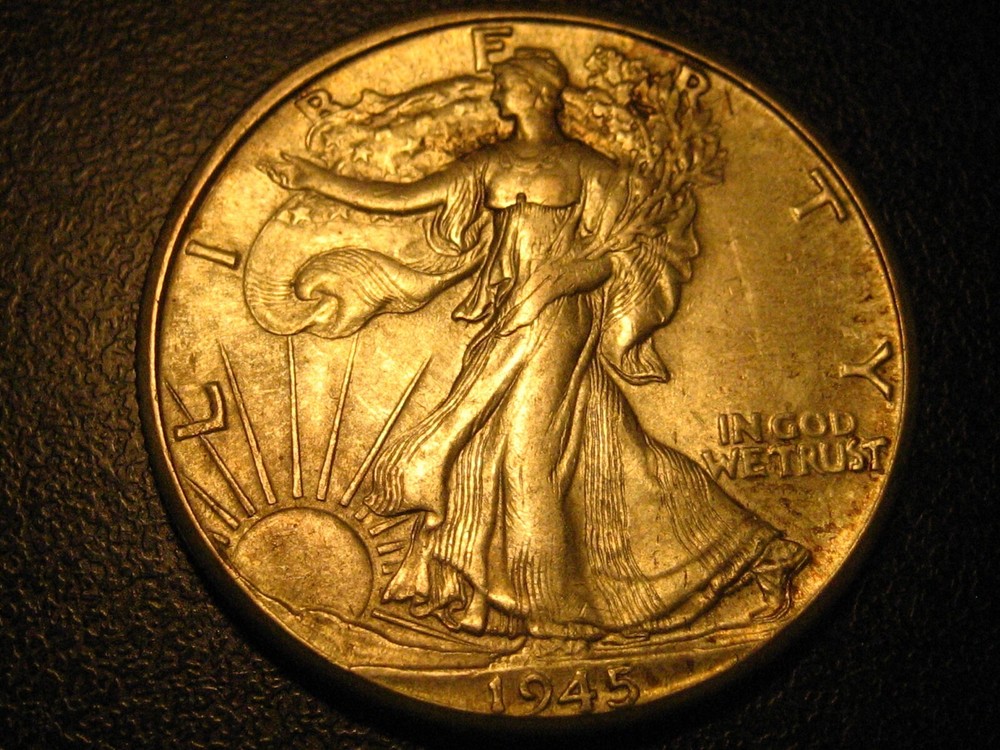 1945-D 90% Silver Walking Liberty Half Dollar CHOICE BU