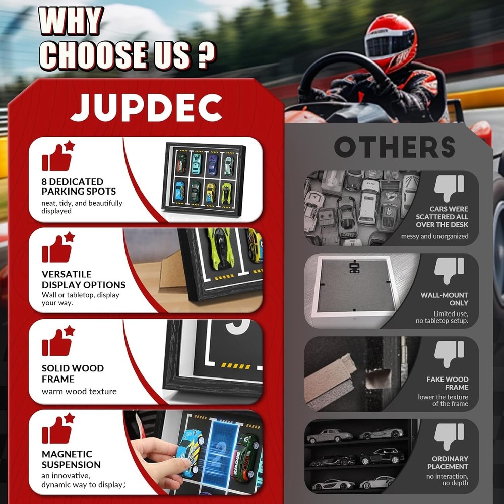 Dustproof 1:64 Diecast Acrylic Display Box - Wall Mount & Tabletop Options