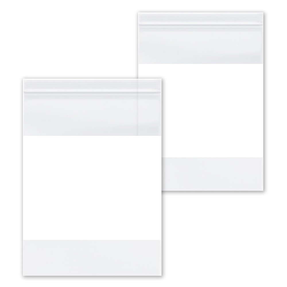 4000 Pcs 3"x 4" 2 Mil Reclosable Bag Writeable White Block Water-Resistant