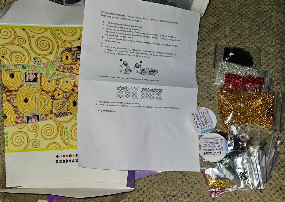 Butterfly DIY Bead Embroidery Kit BT 340 Needlepoint Needlework Bead Stitching