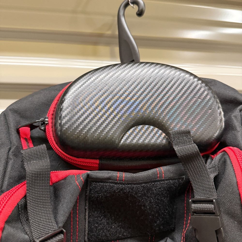 Chicago Future Stars Baseball Backpack Black Red 2 Bat Sunglasses Compartment