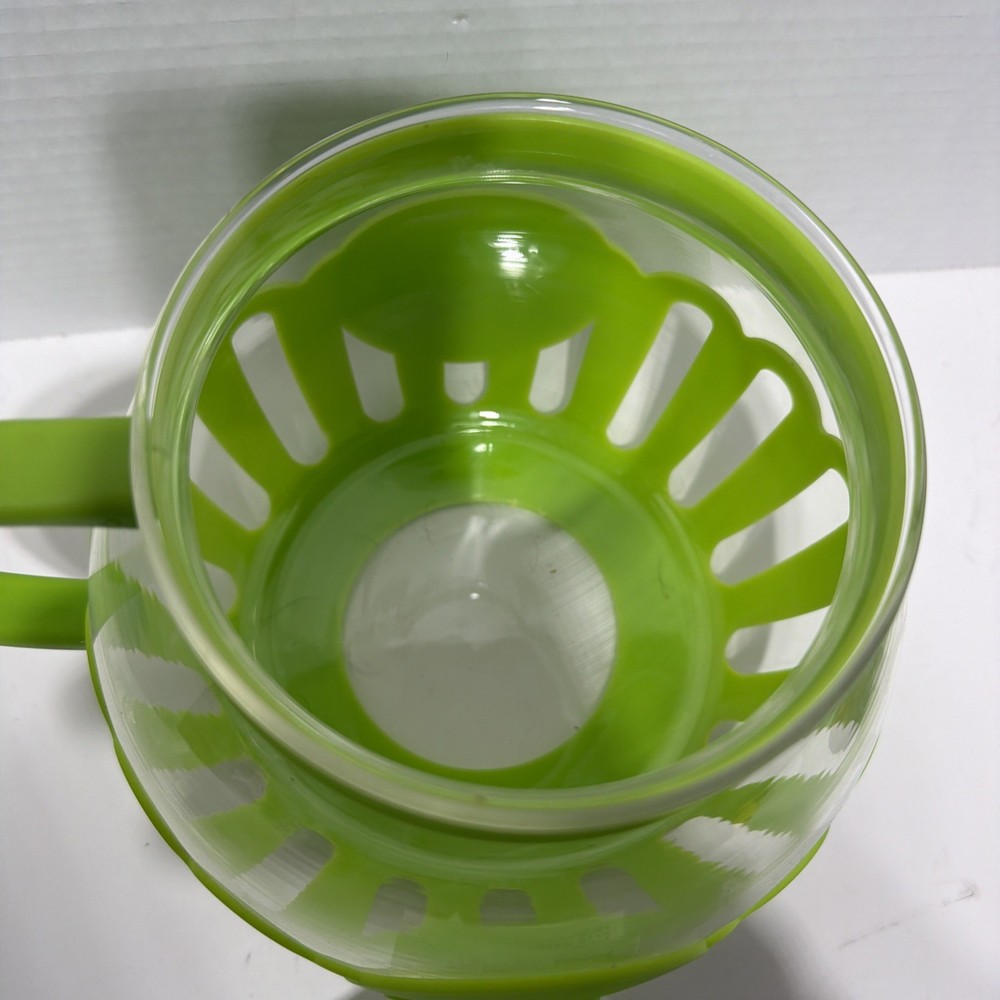 Ecolution Micro-Pop Microwave Popcorn Maker 3 QT Green Glass Silicone