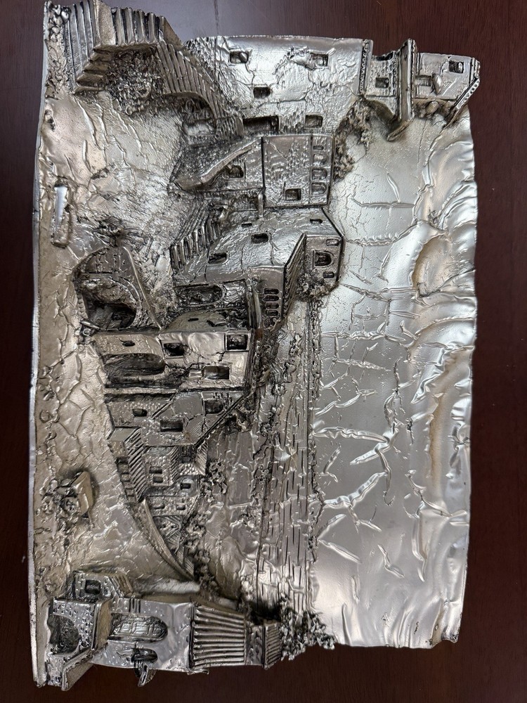 Italian bas-relief silver leaf Plaque