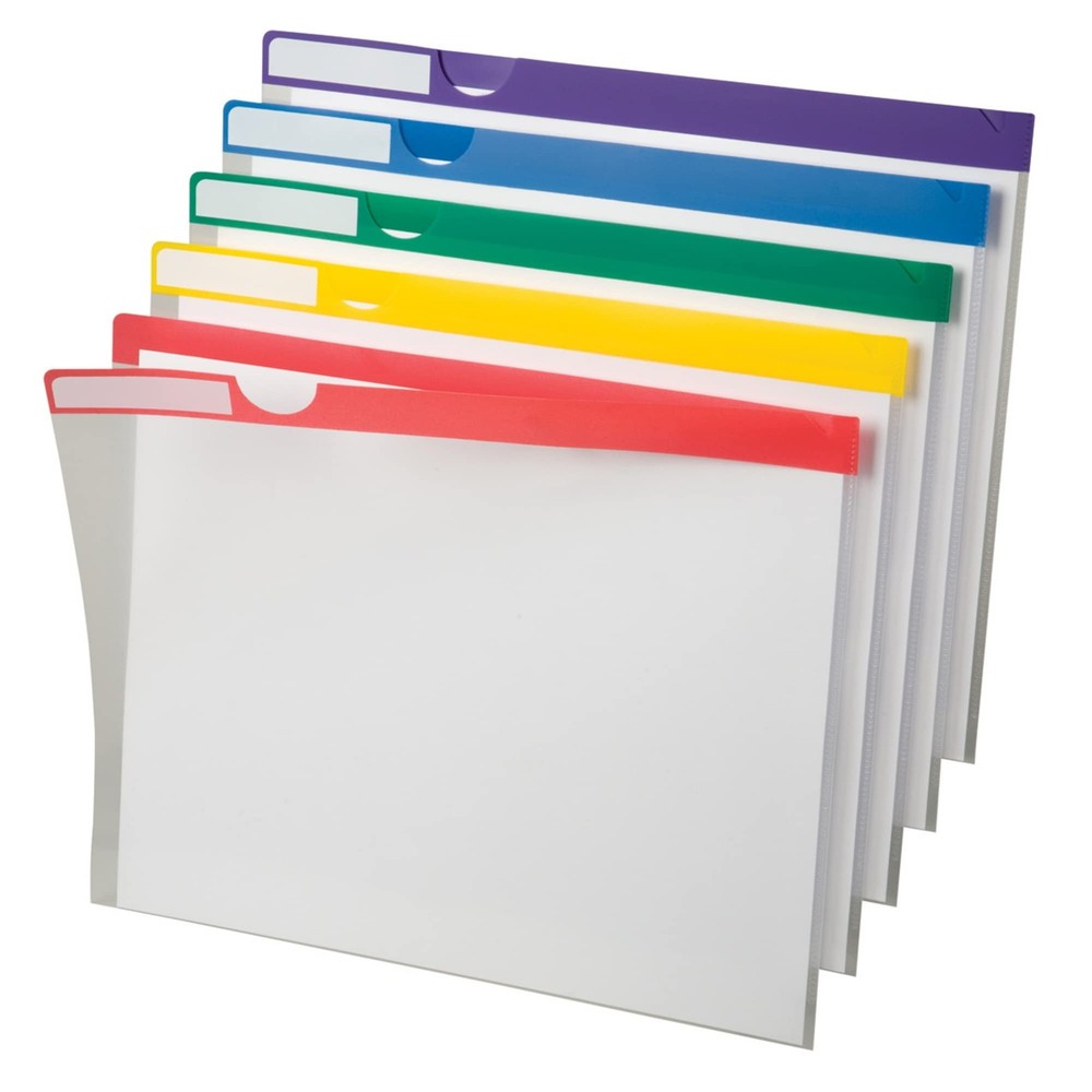 Poly Index Folders, 10 Pack, Letter, Assorted (50981EE)