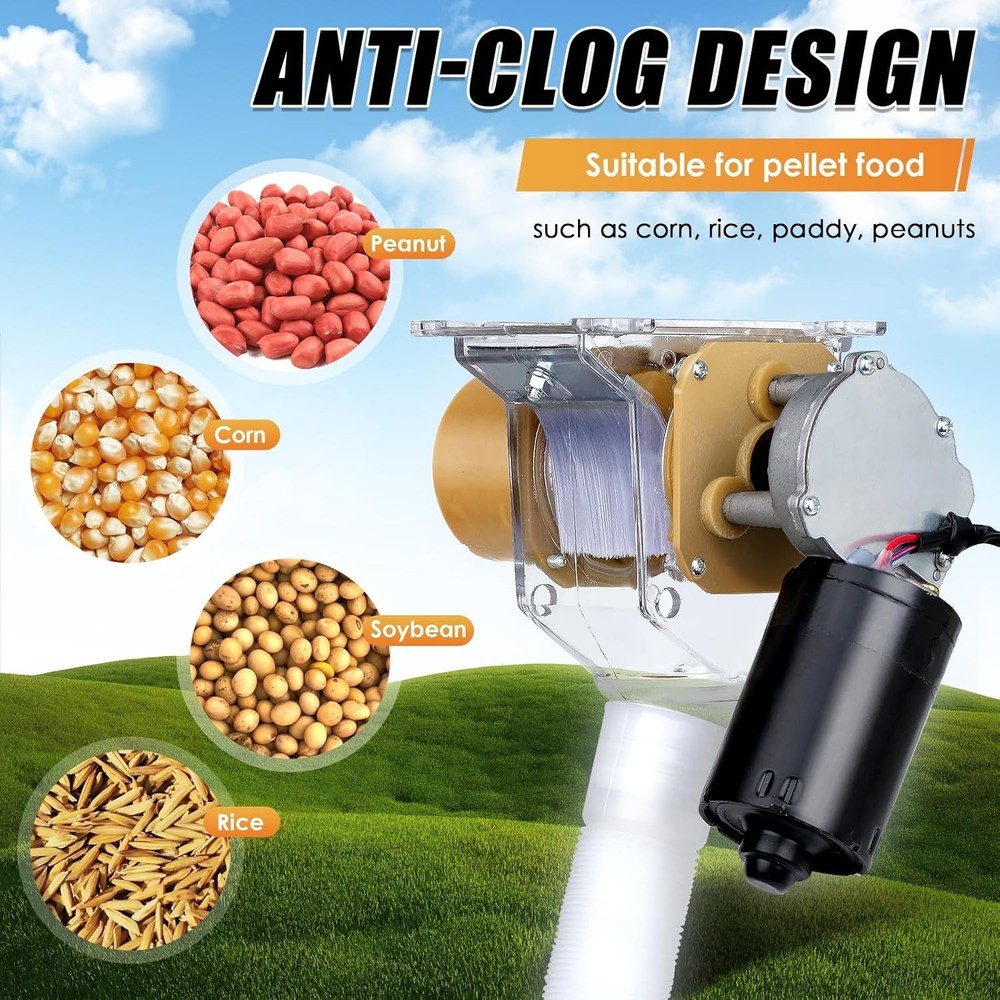 Automatic Chicken Feeder Plastic Stainless Steel 16 Timer Feed Dispenser