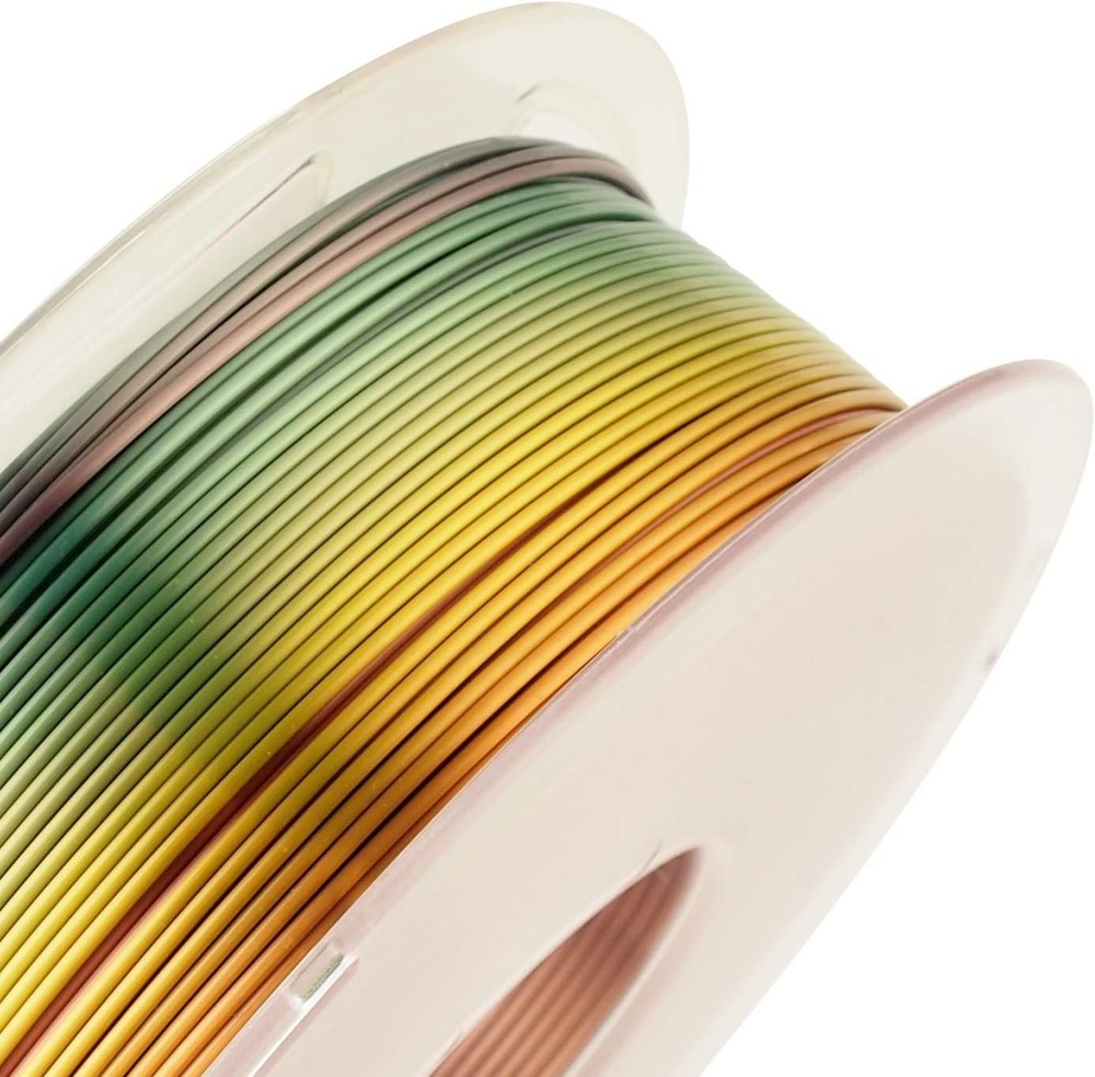 Silk Shiny Fast Color Gradient Change Rainbow Multicolored 3D Printer PLA Filame