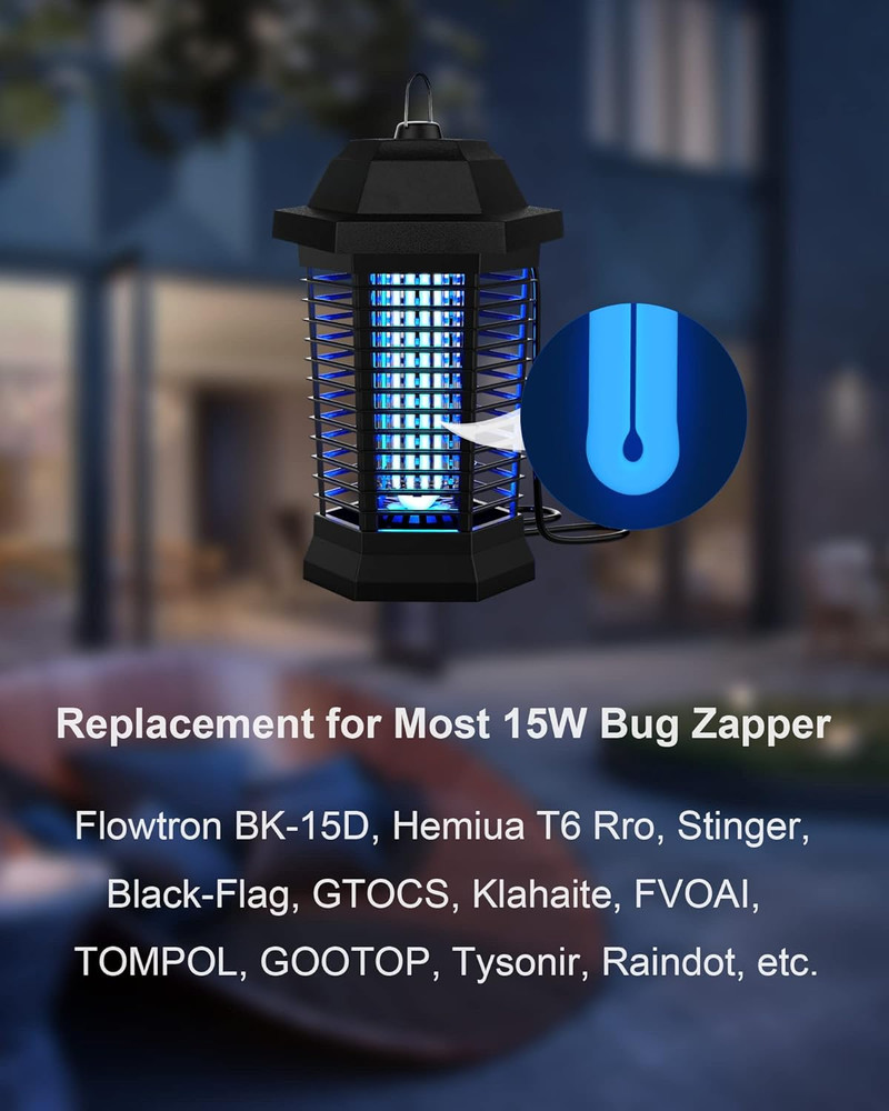 Bug Zapper Light Bulb Replacement for 15W Bug Zapper with 4-Pin Base, Ful 15W-BL