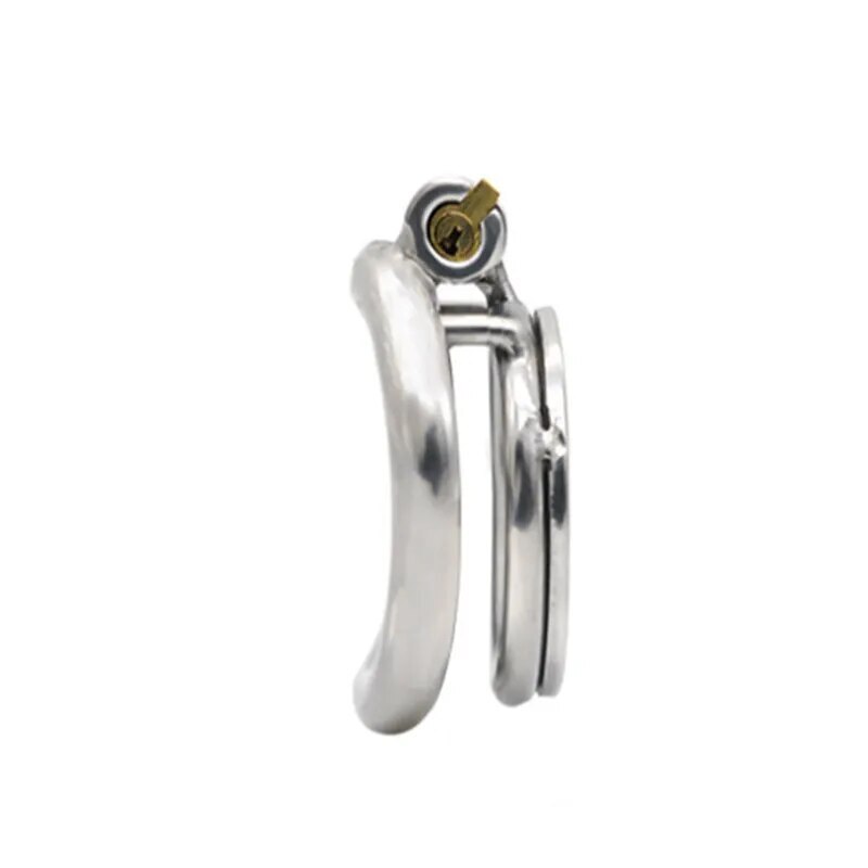 Small Flat Lock Chastity Device with Arc Ring Chastity‬ Cage Preventing Cheating