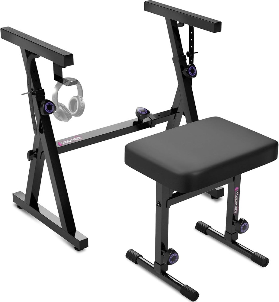 Keyboard Stand Bench Set Heavy Duty Adjustable