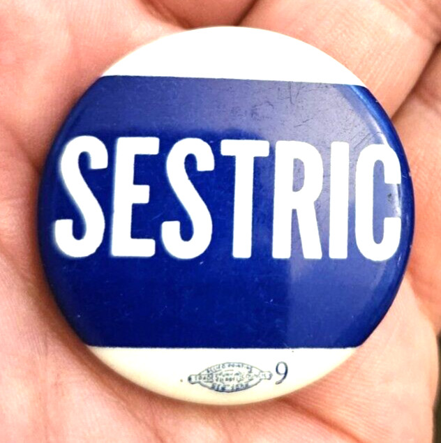SESTRIC 1 1/2" Pinback