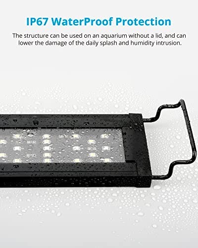 36-48 Inch Adjustable Aquarium Plant Light, Programmable LED Fish Tank Light, 36