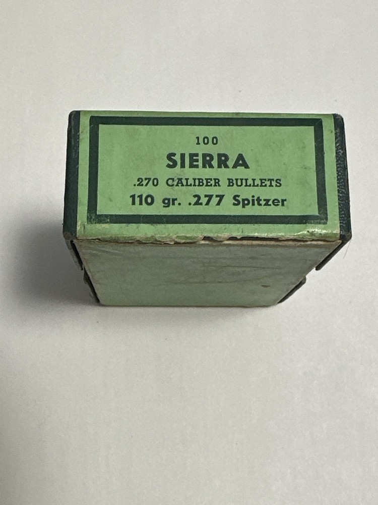 Sierra .270 Caliber Bullets 110 GR .277 Spitzer Empty Box