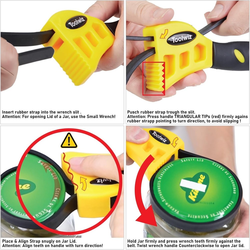 Versatile Rubber Strap Wrench Set for Plumbing, Jars & DIY Tasks