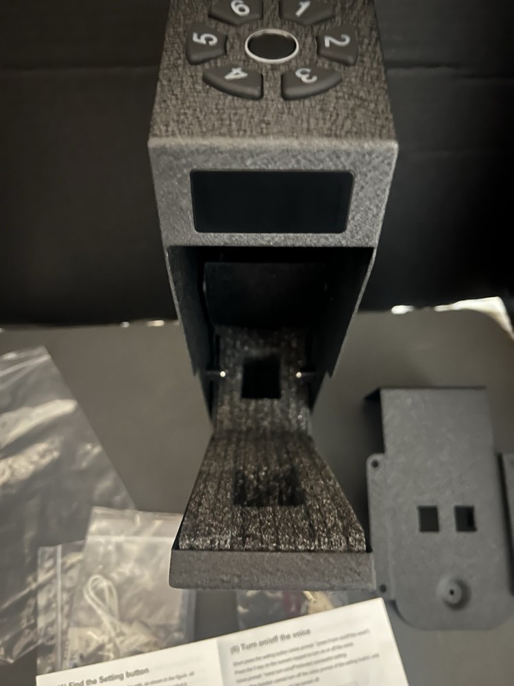 HOLEWAR Biometric Drop Down Handgun Pistol Safe, Fingerprint Quick Access