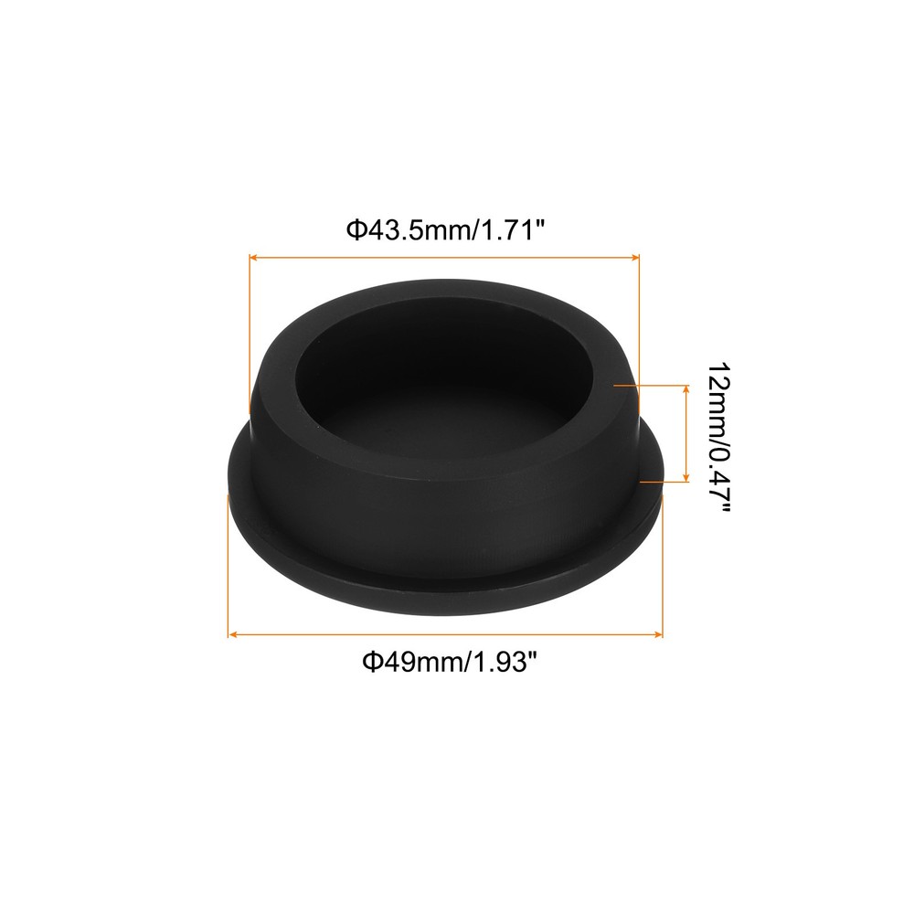 High Temp Silicone Plug HOME USE T Shaped Solid Stopper Black 49x16x12mm
