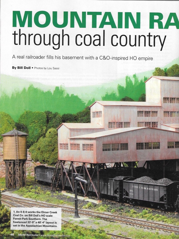 Model Railroader April 2013 Coal Mountain Car Ferry Track Plan DCC Power Trees