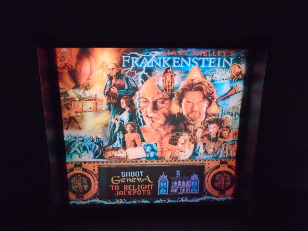 Frankenstein Pinball Head LED Display light box