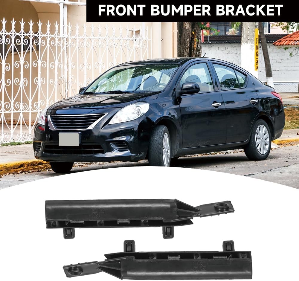 1 Pair Left and Right Side Front Bumper Bracket Bumper Cover Support - Compatibl