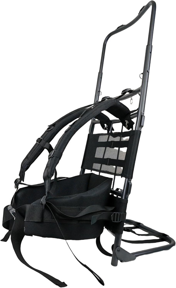 Heavy-Duty Hunting Backpack with Rain Cover & Adjustable Straps - Black