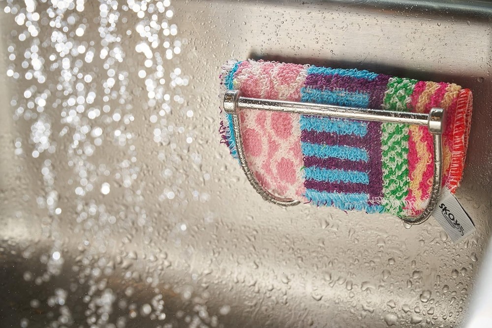 Sustainable Soft Scrub Pads in Assorted Designs - 2-Pack Non-Scratch