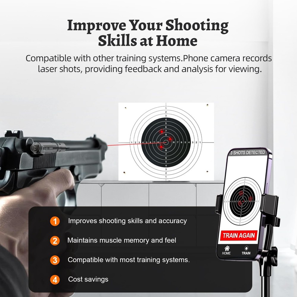 ROTSGNEE 9MM Laser Training Cartridge Dry Fire System
