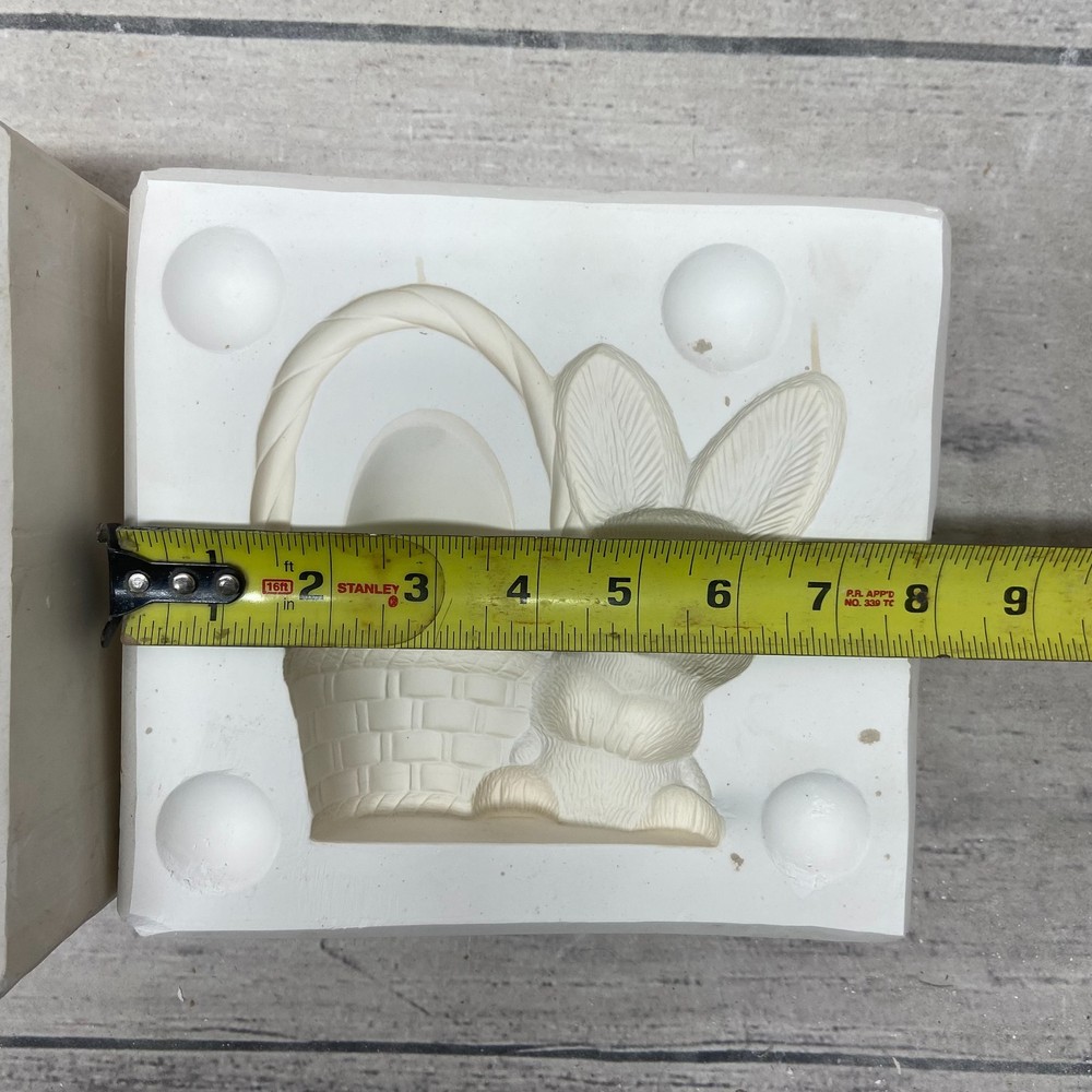 Weaver Ceramic Casting Mold Easter Bunny and Basket Figurine #265