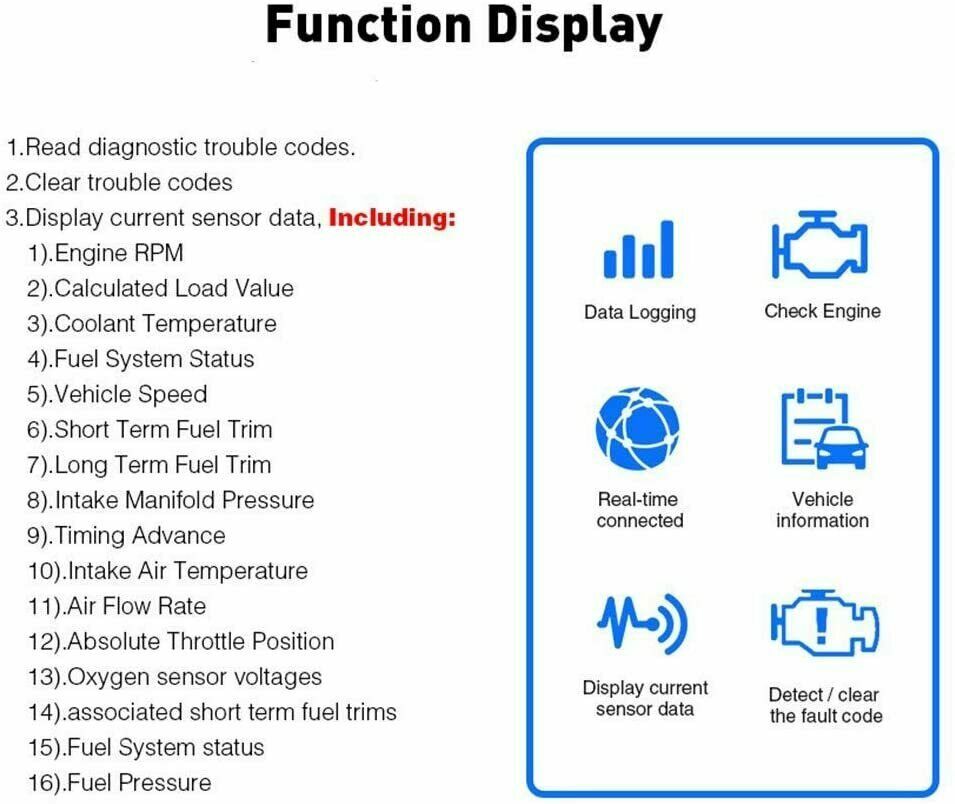 New Vgate OBD2 Scanner iCar2 Bluetooth Diagnostic Tool Support All OBD Protocals