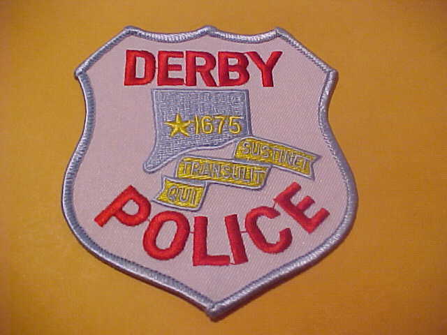 DERBY CONNECTICUT POLICE PATCH SHOULDER SIZE UNUSED