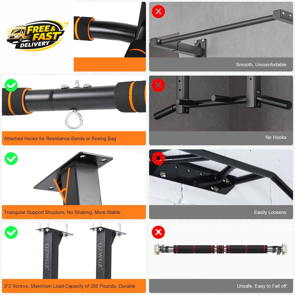 Height Adjustable Pull up Bar, Heavy Duty Pull up Bar, Barmount, Ceiling Mount,