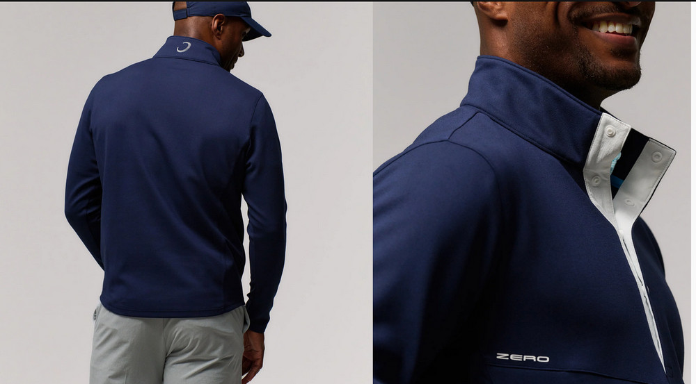 New Zero Restriction Hearns Pullover Navy L1171 Pick size